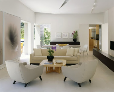 White Living Space Design in Modern Marin County Residence by Dirk Denison Architects 639x515 Desain Rumah Modern oleh Arsitek Dirk Denison 